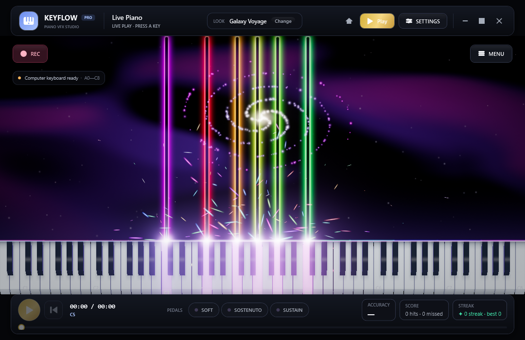 Galaxy Voyage preset on the GPU stage